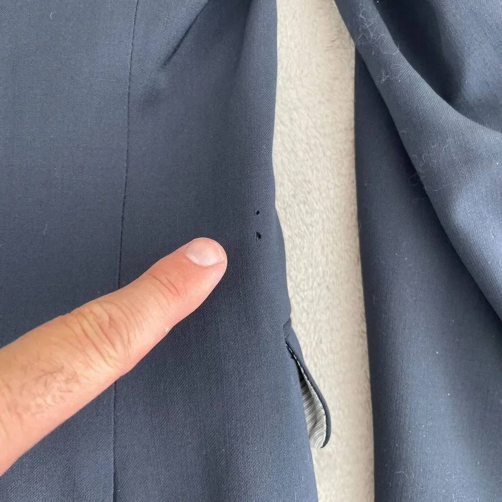 Banana‎ Republic Blazer Men 40R Navy F.LLI Cerruti Tailored Slim Fit Wool Blue